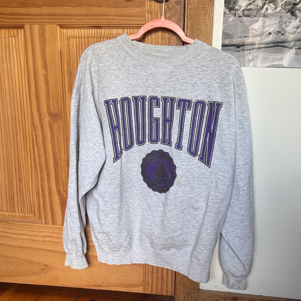 Gray sweatshirt Houghton college